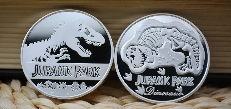 

Dinosaur Commemorative Coin Jurassic Park Coins Collectibles 999 Silver Three-dimensional Lucky Animal Liberty Challenge