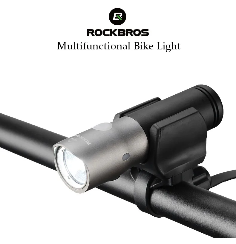 Clearance ROCKBROS MTB Bicycle Light Waterproof USB Rechargeable 3000 mAh Power Bank 1000 Lumen Led Bike Front Headlight Bike Accessories 4