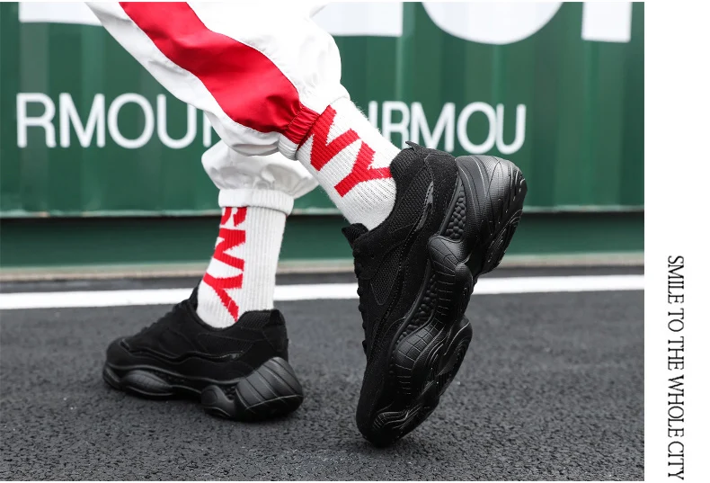 Men's Shoes Winter Platform Chunky Sneakers Dad Shoes Men Winter Black With Fur High Platform Trainers Sneakers Men Luxury Brand (3)