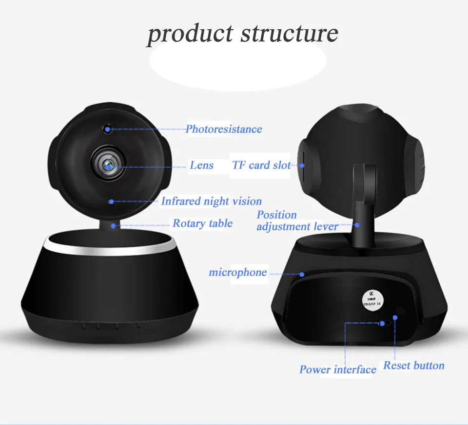 IP Camera Wifi 1080P Security Camera 720P Mini IP Camera Home CCTV Cameras P2P Two Way Audio Motion Detection IR-CUT  (14)
