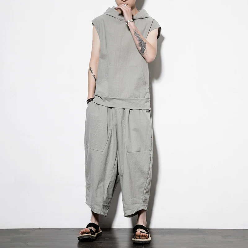 mens linen tank top