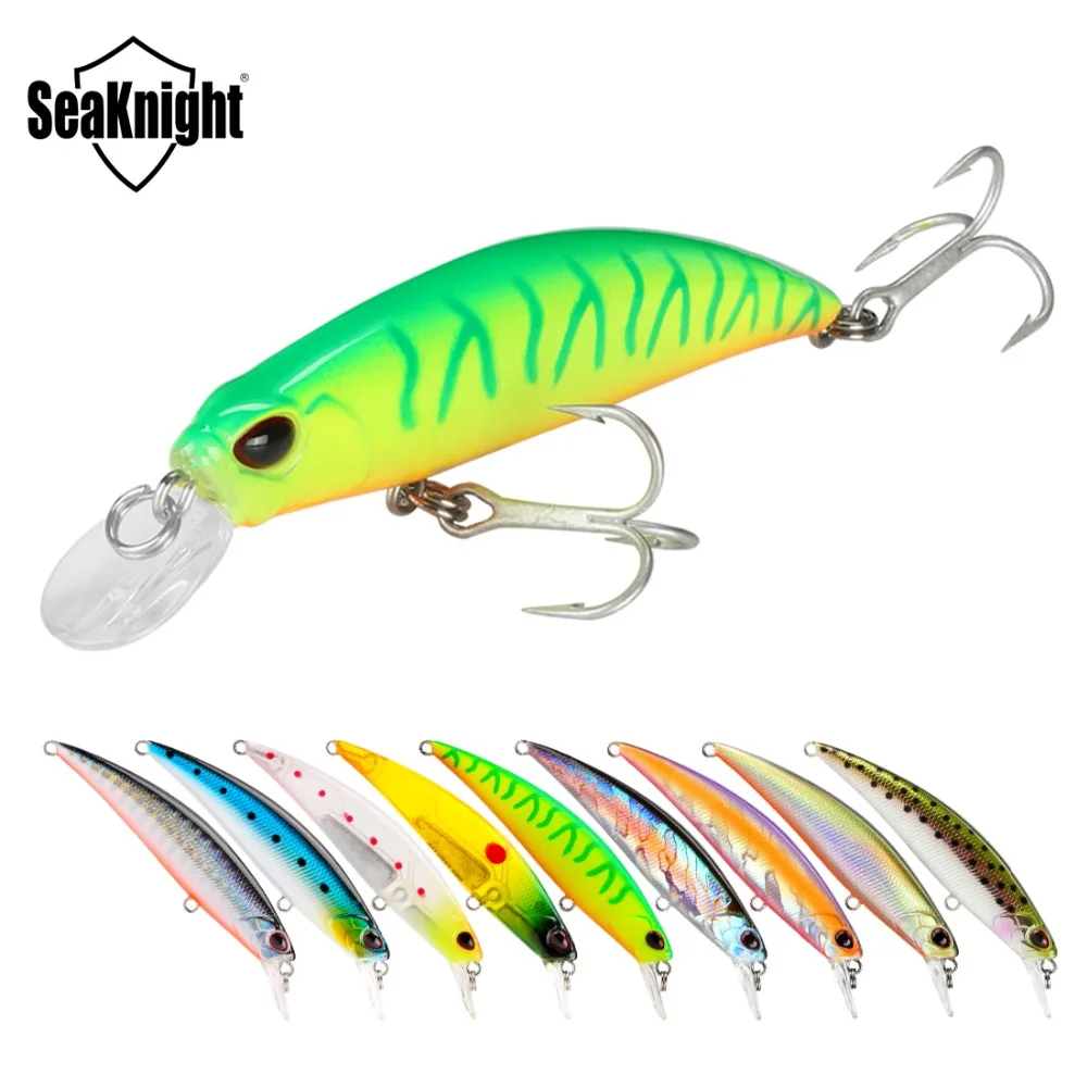 

SeaKnight Minnow SK040 9PCS 9.5g 70mm Sinking Minnow Hard Fishing Lure Ripbait VMC Hook Saltwater/Freshwater Lure Fishing Tackle