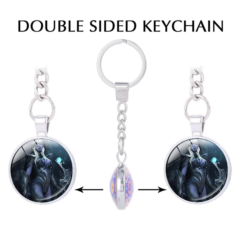  Dota 2 Crypt Swarm Death Prophet Keychains Video Game Jewelry Wow Dota 2 Figure Kunkka Lina Photo K