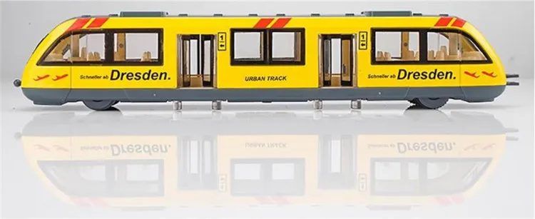 Изысканный 1: 64 город метро сплав модель, моделирование литой звук и свет оттяните назад игрушечный поезд, детский подарок