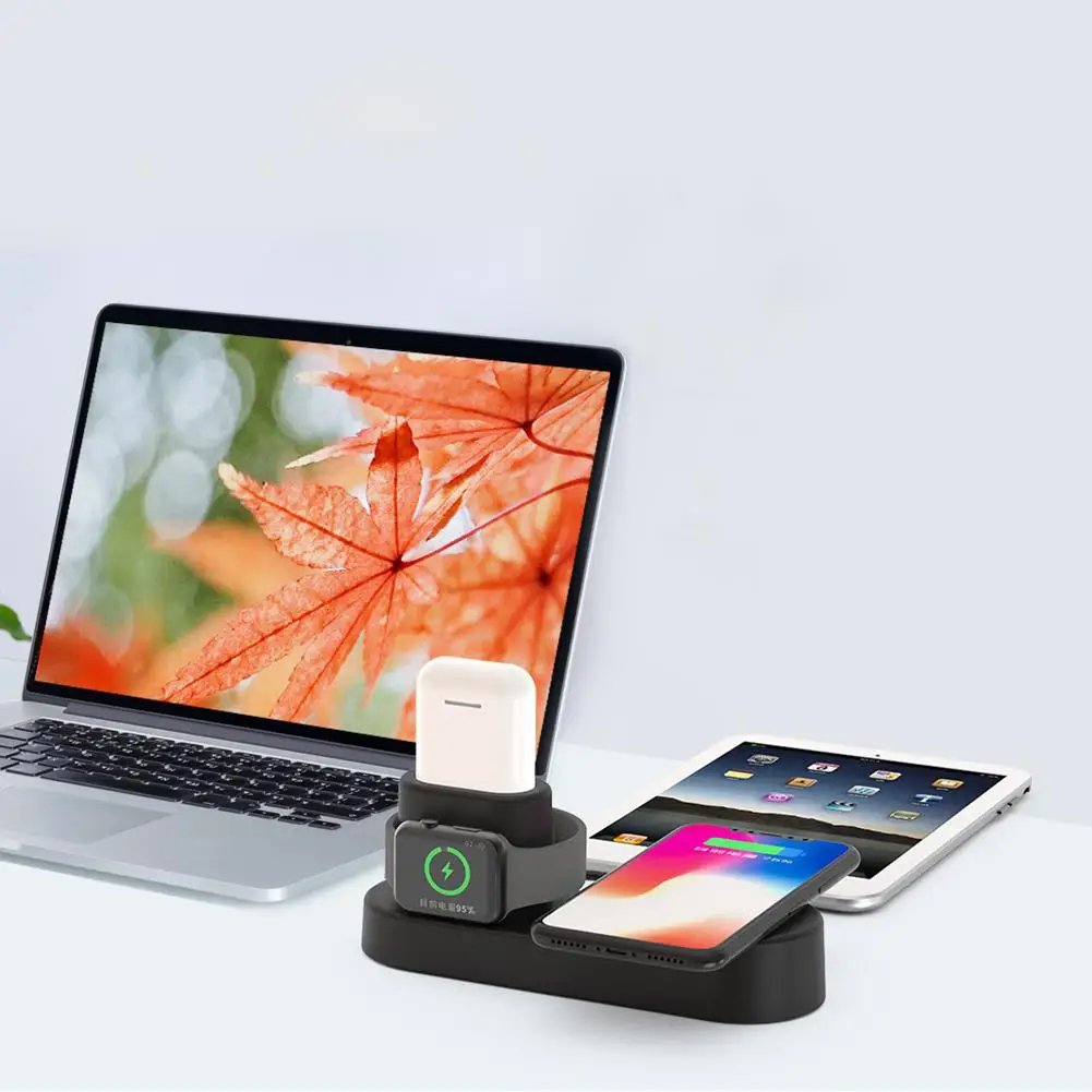 Беспроводное зарядное устройство QI для iphone X XS MAX XR 8 Plus samsung Gaxary S9 S8 Apple AirPods iwatch 2