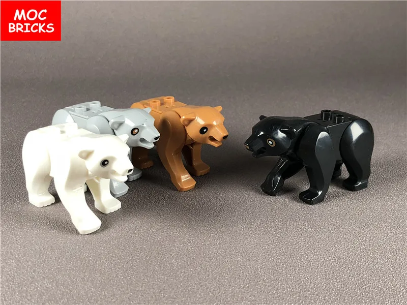 

10pcs/lot MOC Bricks DIY Animal Bear DOLLS Figure accessory Educational building blocks bricks toys for children Xmas gifts