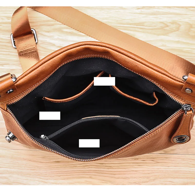 AETOO Leather men's bag new men's bag shoulder Messenger bag cross section casual leather small bag