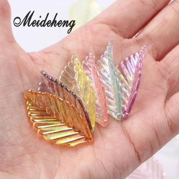 

Acrylic Transparent Colorful Rainbow Leaves Beads For Jewelry Making Decoration Handmade DIY Craft Accessories Kid's Gift