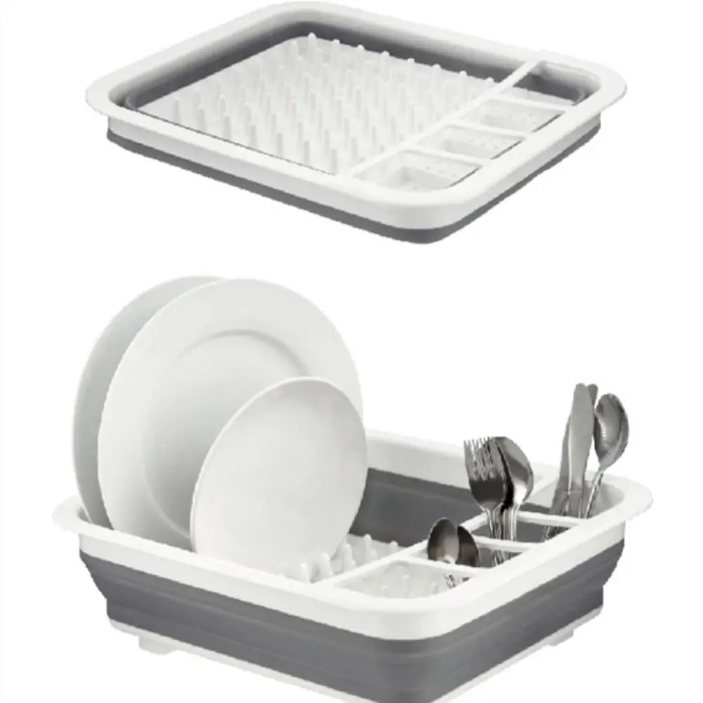 

None Collapsible Kitchen Dish Drying Rack for Bowl Tableware Cup Storage