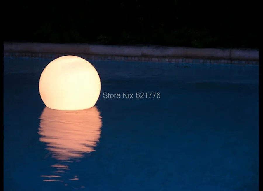 4 шт / lot водонепроницаемый из светодиодов 25 см круг мяч лёгкие, Пульт дистанционного управления светящийся colorful глобус ночь фары для внутренний / на открытом воздухе