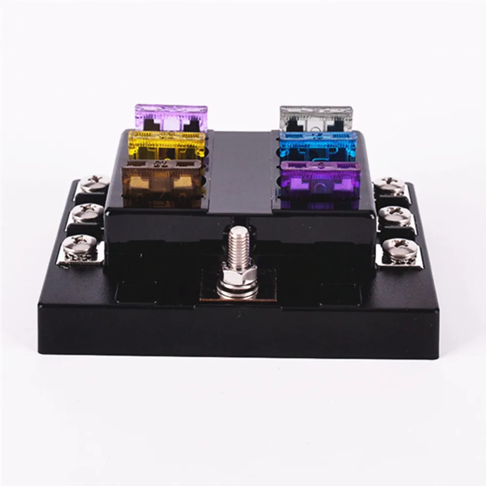 

DC 32V 6Way Circuit Car Truck Automotive ATC ATO Blade Fuse Box Holder Fuse holder with 10 pcs fuse/Car modification fuse holder