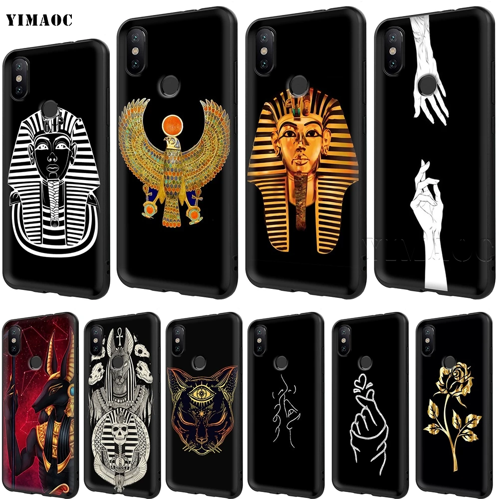 

YIMAOC Egypt Nefertiti Anubis Ankh Pharaoh Soft Case for Xiaomi Redmi Note MAX 3 6 6A 7 6 8 9 se a1 a2 Pro Lite for pocophone f1
