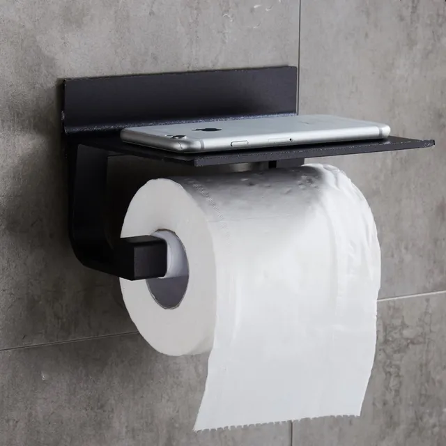 Stainless Steel Paper Towel Holder Wall Mount With E Rack And Stainless Steel Paper Towel Holder Wall Mount With E Rack And Phone Shelf Bathroom Tissue Roll