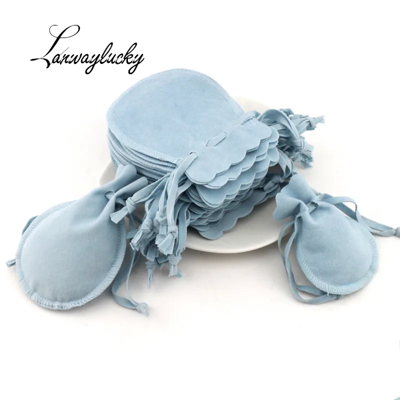 

7x9 9x12cm Gourd shaped Velvet Jewelry Packaging Pouches Bags Velvet Drawstring Gift Bag for Jewelry Necklace Wedding Favors