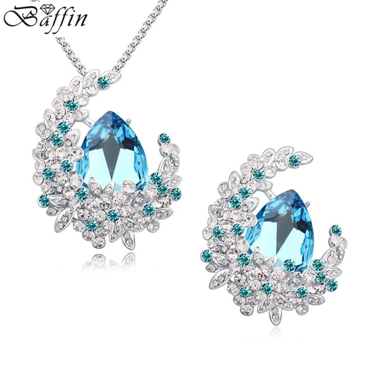 New Channel Jewelry Sets Drop Necklaces Pendants Brooches for wedding Made with SWAROVSKI Elements Crystals from | Украшения и