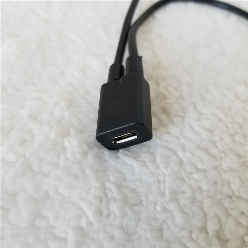 100 шт./лот Micro USB Женский к двойному штекеру Кабель адаптер от 1 до 2 разветвитель