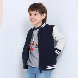 I.k бейсбольная куртка для мальчиков для осень-зима Мода 2017 г. одежда с длинным рукавом теплая детская одежда для маленьких детей Высокое