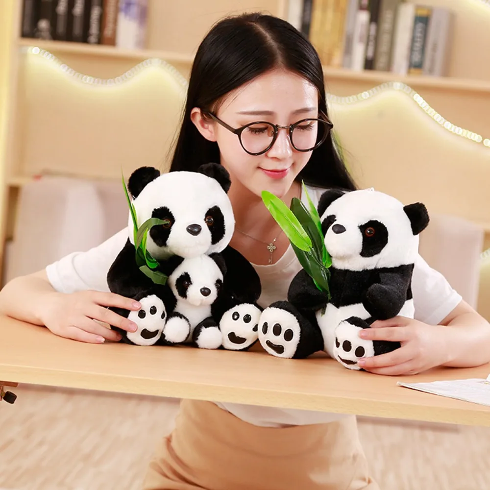 25 Вт, 30 Вт, 40 см мягкие имитация панды плюшевая игрушка чучело игрушки "Панда" для детей образования украшения дома достойная игрушка детская кровать