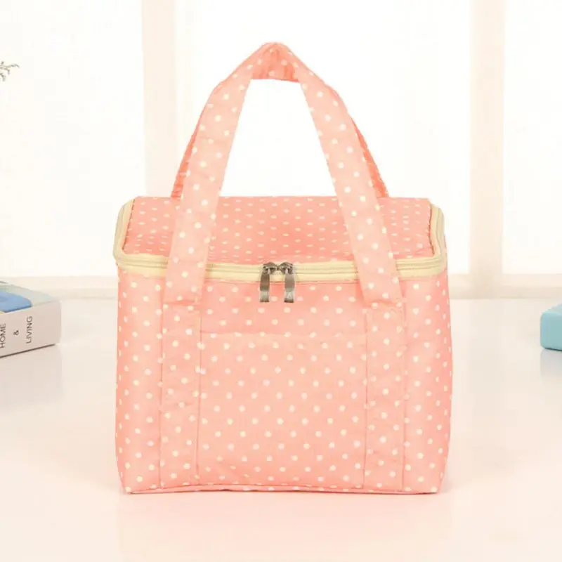 معزول الحرارية صندوق ملون الغذاء حقيبة التخزين نزهة الحاويات قماش المنزل حقيبة التخزين أكياس الطباعة المحمولة