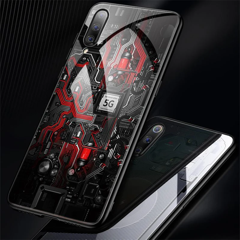 Стеклянный чехол GFAITH для Xiaomi Redmi note 7 с рисунком из закаленного стекла силиконовый