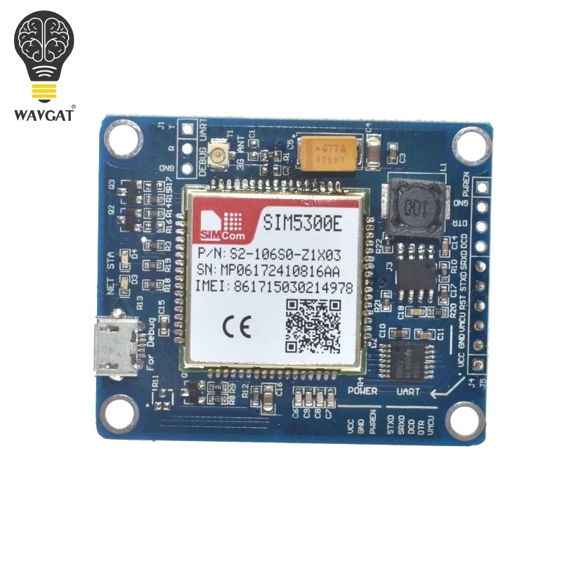 WAVGAT SIM5300E 3g модуль макетной платы четырехдиапазонный GSM GPRS gps SMS с PCB антенной