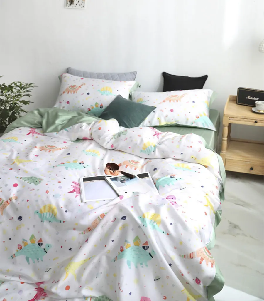 Постельное белье с изображением динозавров набор для взрослых подростков детей