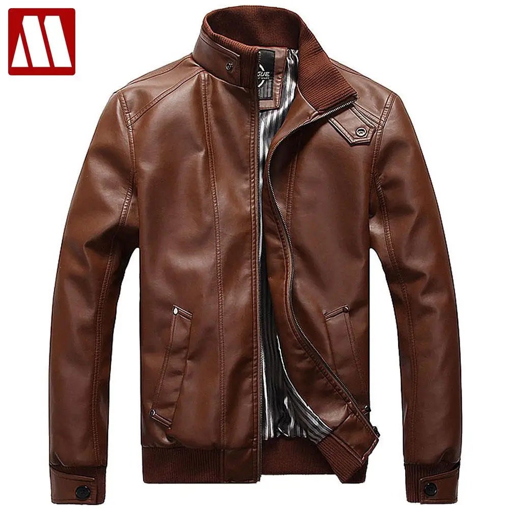 2018 New Fashion Male Leather Jacket Plus Size XXXL 4XL