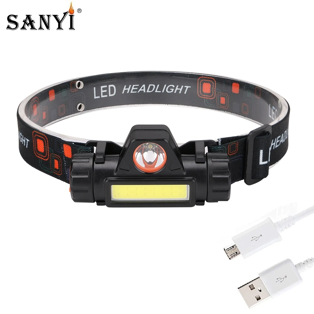 XPE COB LED Headlamp USB Rechargeable Mini Headlight head light Torch Flashlight XPE COB LED Headlamp USB Rechargeable Mini Headlight head light Torch Flashlight