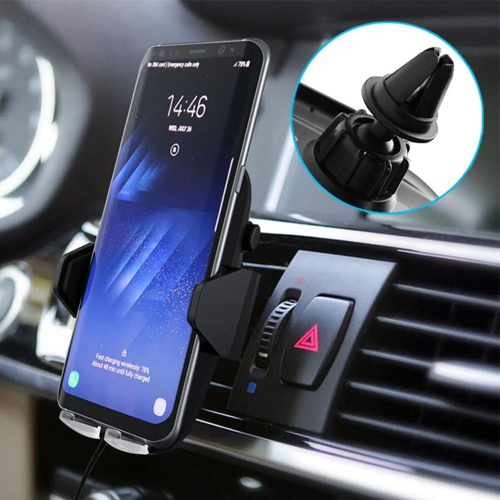 

Universal Qi Wireless Charger Fast Charging Phone Charger Car Mount Transmitter Holder Stand For All QI-enabled Devices