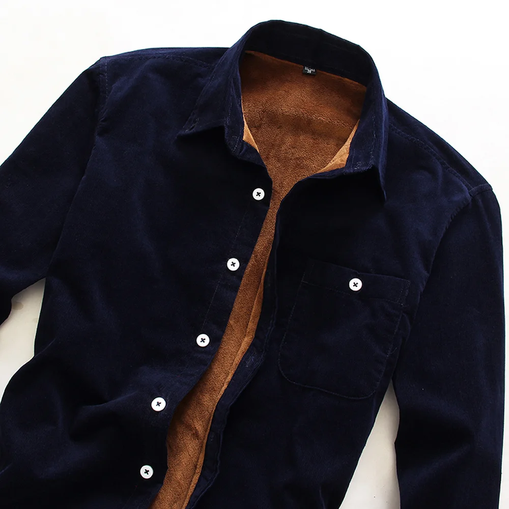 الشتاء الرجال القمصان الأزياء بوتيك القطن بلون زائد الكشمير الدافئة سميكة عارضة طويلة الأكمام ضئيلة المخملية سروال قصير قمصان الشتاء الرجال القمصان الأزياء بوتيك القطن بلون زائد الكشمير الدافئة سميكة عارضة طويلة الأكمام ضئيلة المخملية سروال قصير قمصان