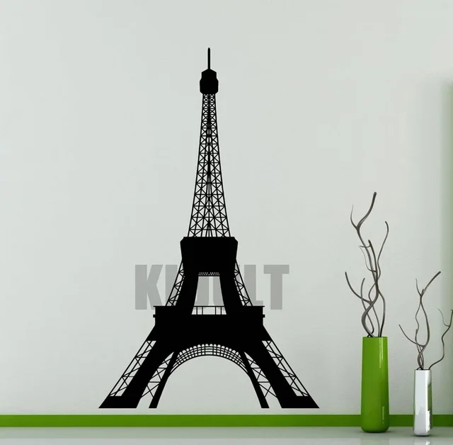 Kreatif Wall Sticker Menara  Eiffel  Paris Flag Flag Pola 