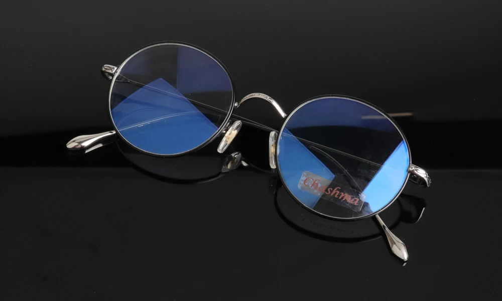 Чашма брендовые винтажные Анти Blue Ray антибликовым очки для компьютера работает круглый круг очки кадр анти излучения