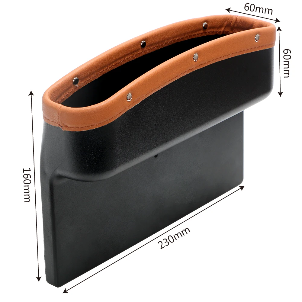 YOSOLO Car Organizer Auto Seat Gap Pocket Organizers Phone Cigarette Holder Stowing Tidying Seat Crevice Storage Box PU Leather