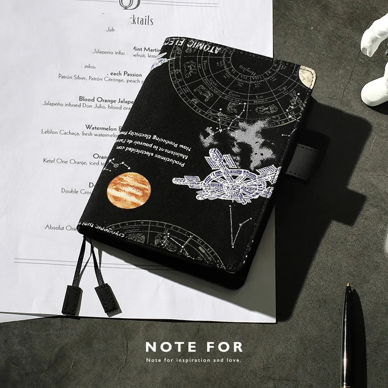 

Japanese Hobonichi Fashion A6 Universe Pattern Cloth Softcover Suit For Standard A6 Fitted Paper Book