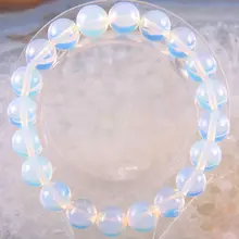 10 мм Синий огненный опал круглые бусины Эластичный Браслет AAA Стиль изящных jewe благородный натуральный