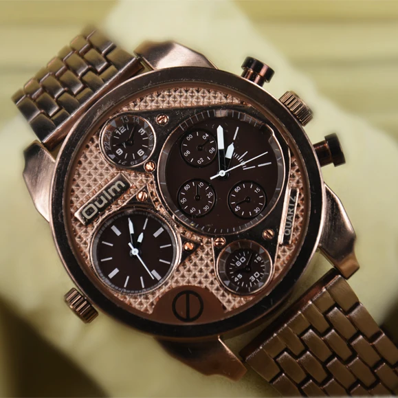 Мужские часы 2019 Vogue Dual Time Oulm 9316 мужские спортивные военные армейские подарок