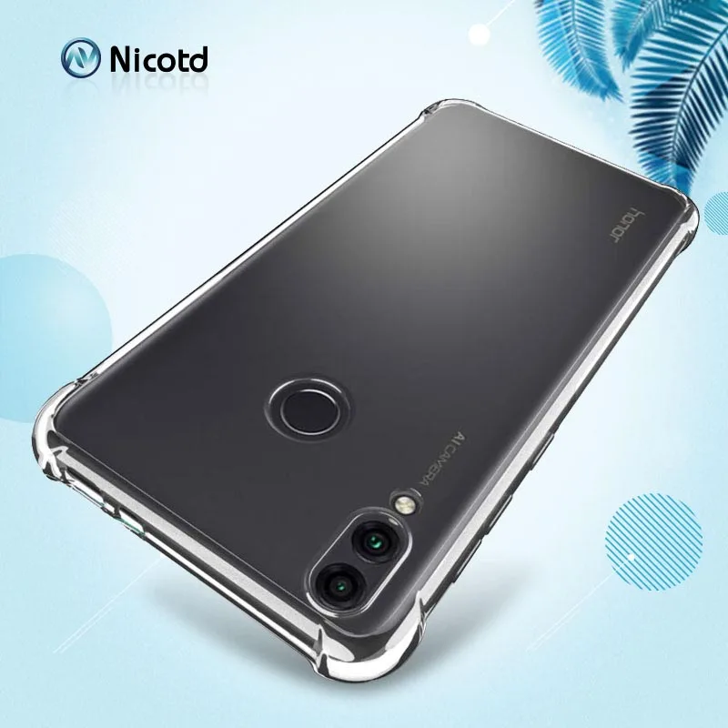 

Full Protective Anti-knock Airbag Silicone Case for Huawei Honor 8C 8X Max 8C View 20 Clear TPU Cover for Honor 9Lite 9i V9 Play