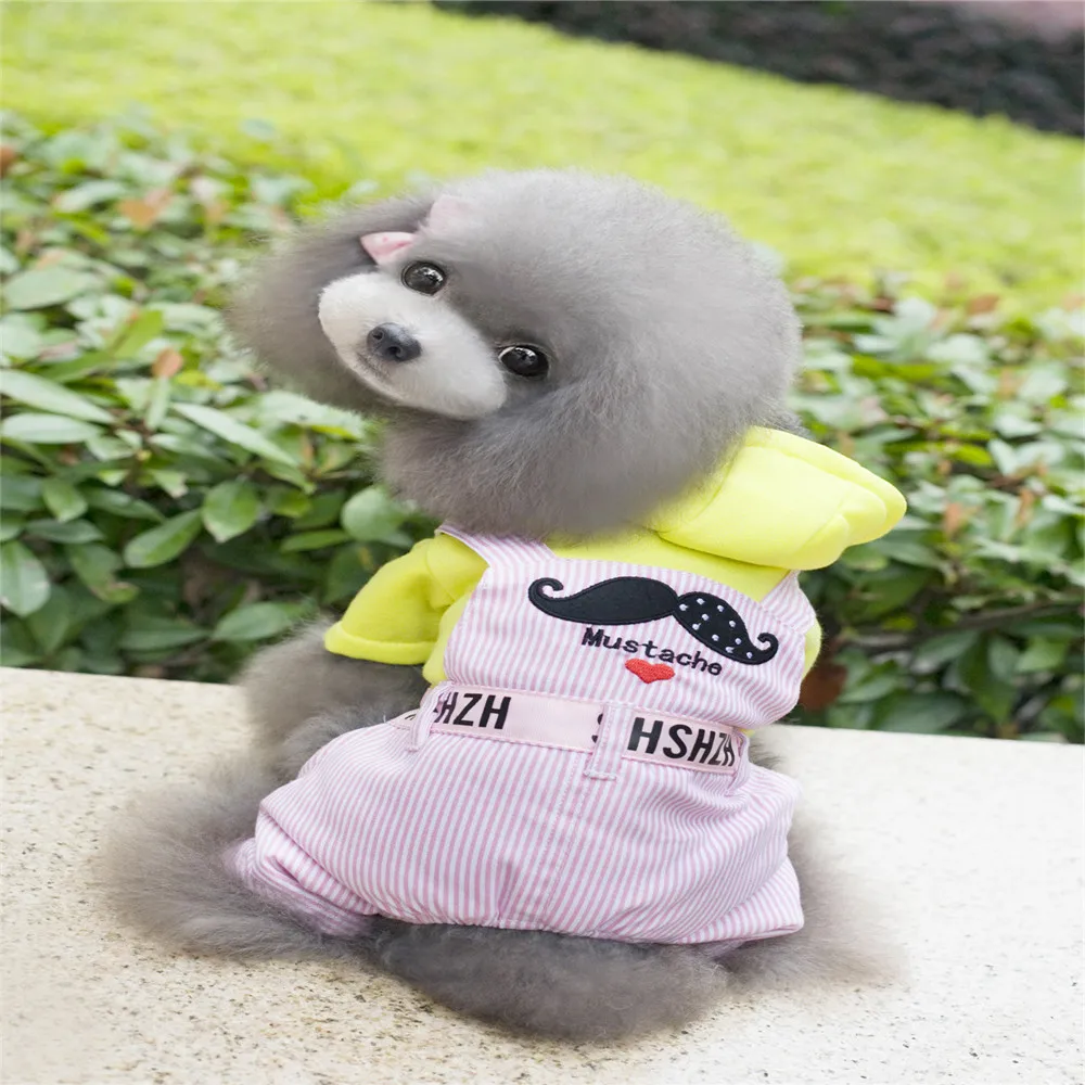 Buy New Cute Dog Clothes Pet Mustache Jumpsuit Puppy