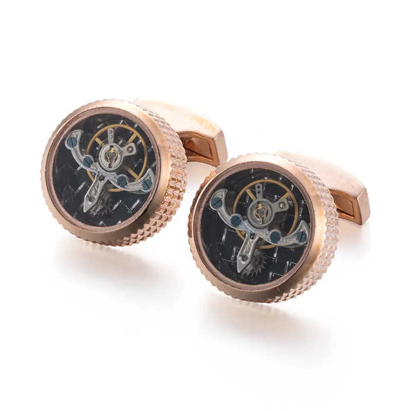 VAGULA 3 цвета Высокое качество Движение Турбийон Запонки дизайнерские запонки стильные Стимпанк Шестерни часы манжеты