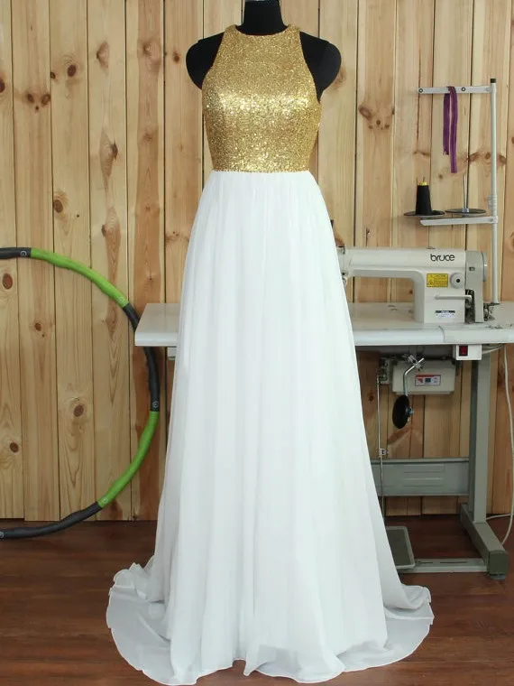gold & white dresses