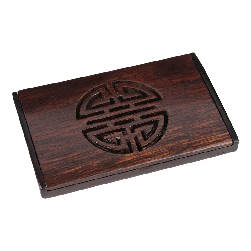 

New Arrivals Wholesale Natural Solid wood Card Case Business Card Holder Wenge wood Senior Cardcase Wooden Craft F007306