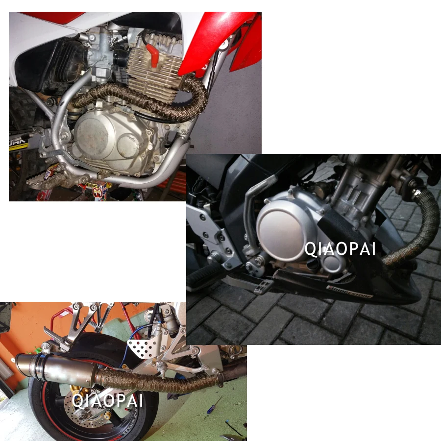 Универсальная термоизоляционная лента 5 м * 25 мм 1 для мотоциклов|motorcycle exhaust|heat