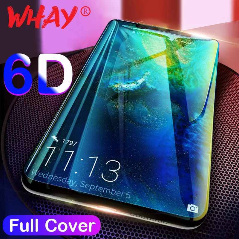 Закаленное стекло 6D для Huawei P20 Pro Защита экрана Honor 20 8X 8C 9 Lite 7A Nova 3 3i 2i Mate 30 10