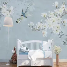 Beibehang пользовательские обои фото китайский стиль Магнолия птица фигура диван ТВ фон стены украшения дома 3d обои фрески
