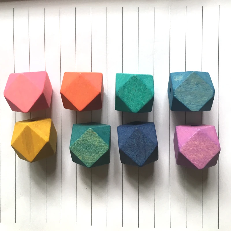 Free shipping!! Spring Color 20mm Hexgon Geometric Wood Beads can mixed 10 colors | Украшения и аксессуары