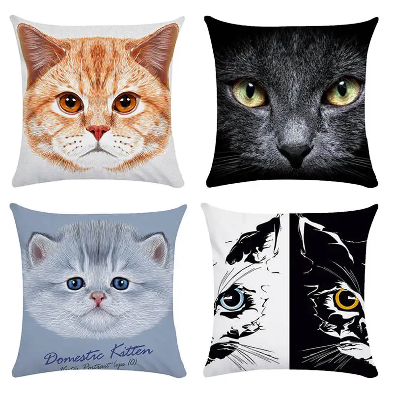 

Pillow gifts for cats HomerDecor Cushion Cover Throw Pillowcase Pillow Covers 45 * 45cm Sofa Seat Cushion Dec