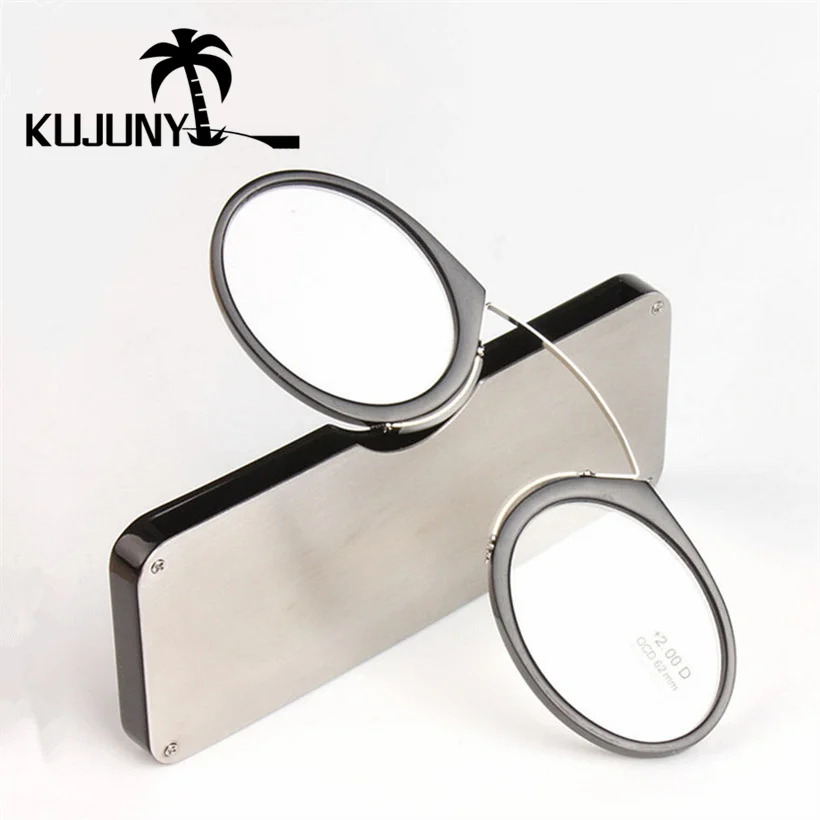 Kujuny Магнитные очки для чтения(Для мужчин Для женщин зажим для носа для очковых стекол мужской пресбиопические очки диоптрий 1,0 1,5 2,0 2,5 3,0 3,5