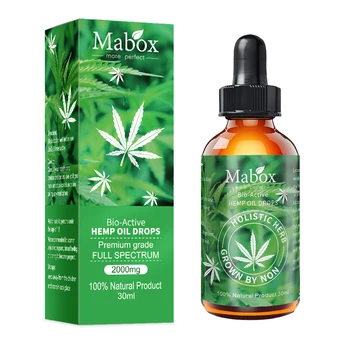 

10PCS MABOX 100% Original Hemp Seed Oil Pure Essential Oil For Relieve Stress Improving Sleep Body Skin Care Massage CBD Oil