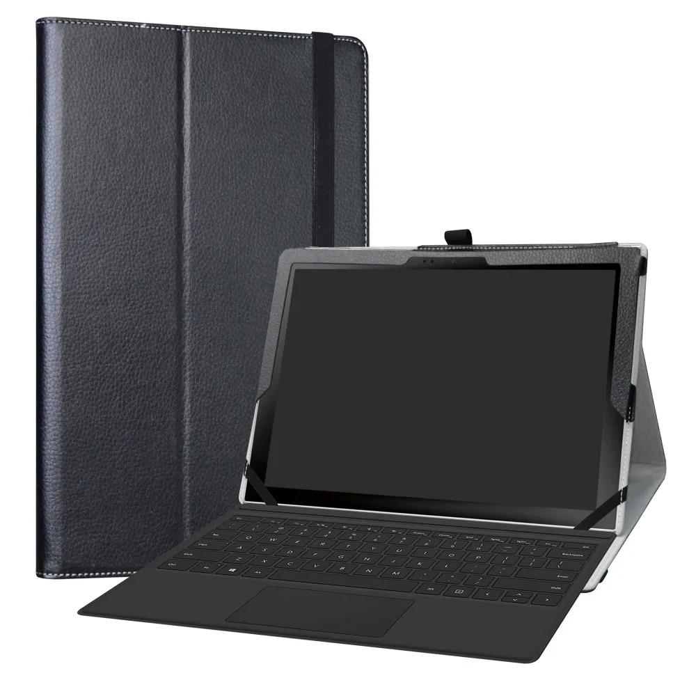 

Case For 12.0" Samsung Galaxy Book2 12 SM-W737AZSBATT Tablet Folding Stand PU Leather cover with Elastic closure