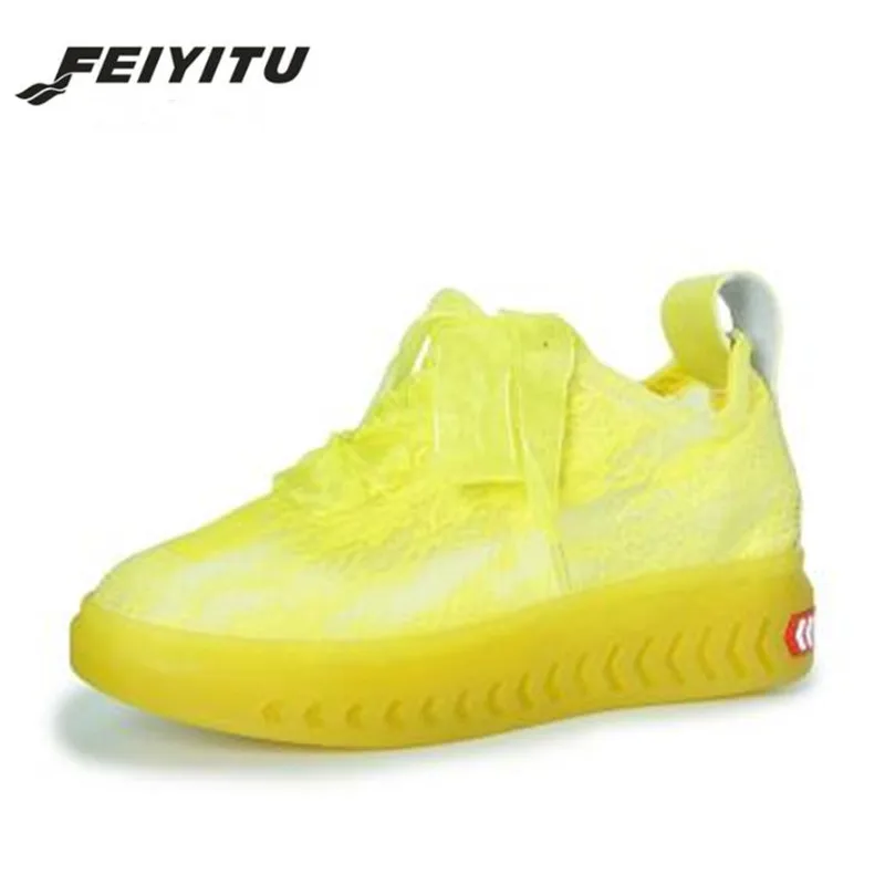 FeiYiTu/Женская обувь на платформе Цвет белый желтый красный Сезон весна 2018 года